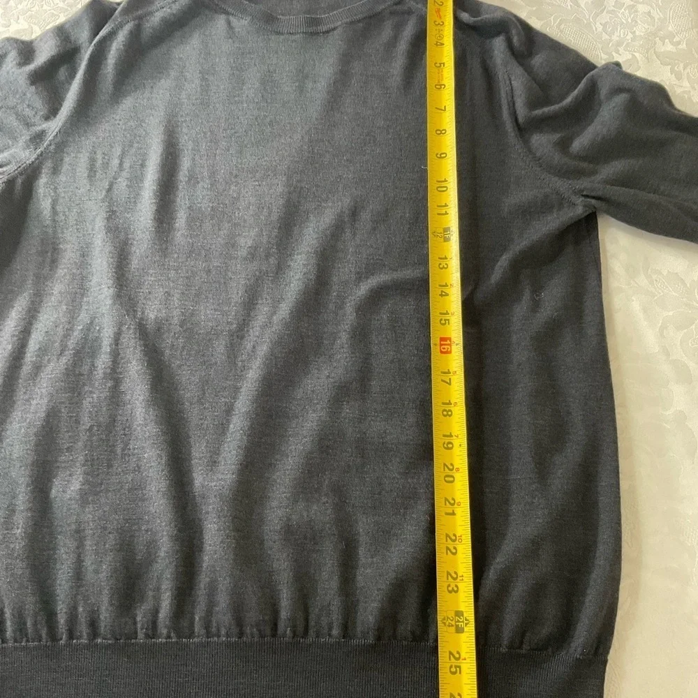 Jack Victor Black Virgin Wool Long Sleeve Crewneck Sweater Men’s Size XL/TG